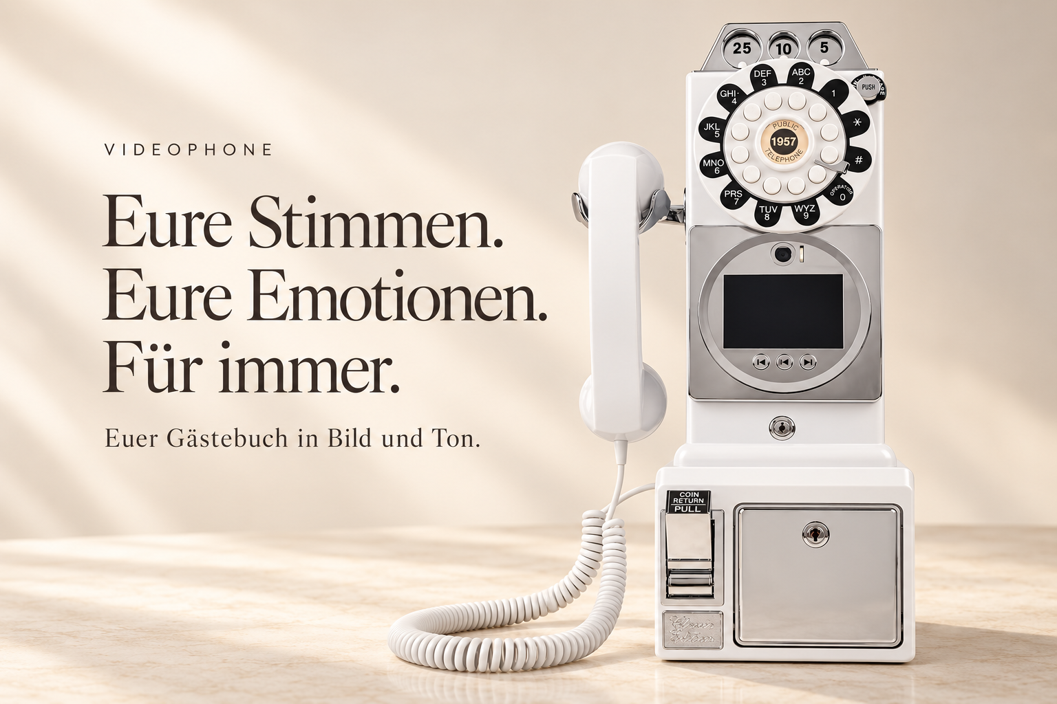 Videophone – Eure Stimmen. Eure Emotionen. Für immer. Euer Gästebuch in Bild und Ton.